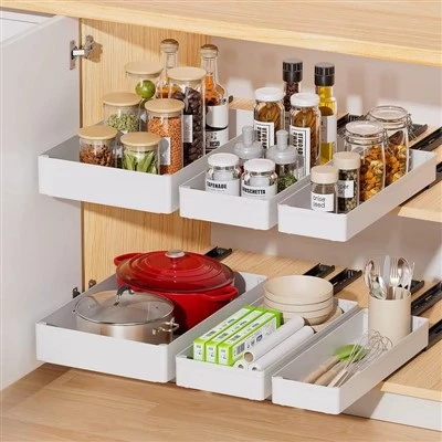 Ausziehbarer Metallschrank-Organizer